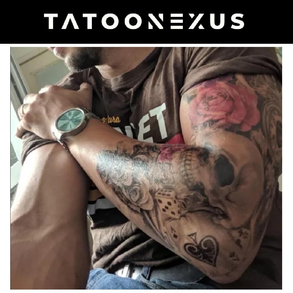 Large Arm Sleeve Extra Large Black Temporary Tattoos – Fake Tattoos