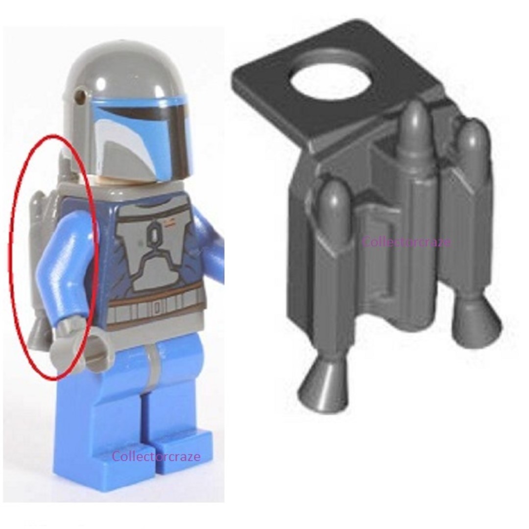 LEGO STAR WARS Mandalorian Trooper s Bluish Gray Jet Pack or