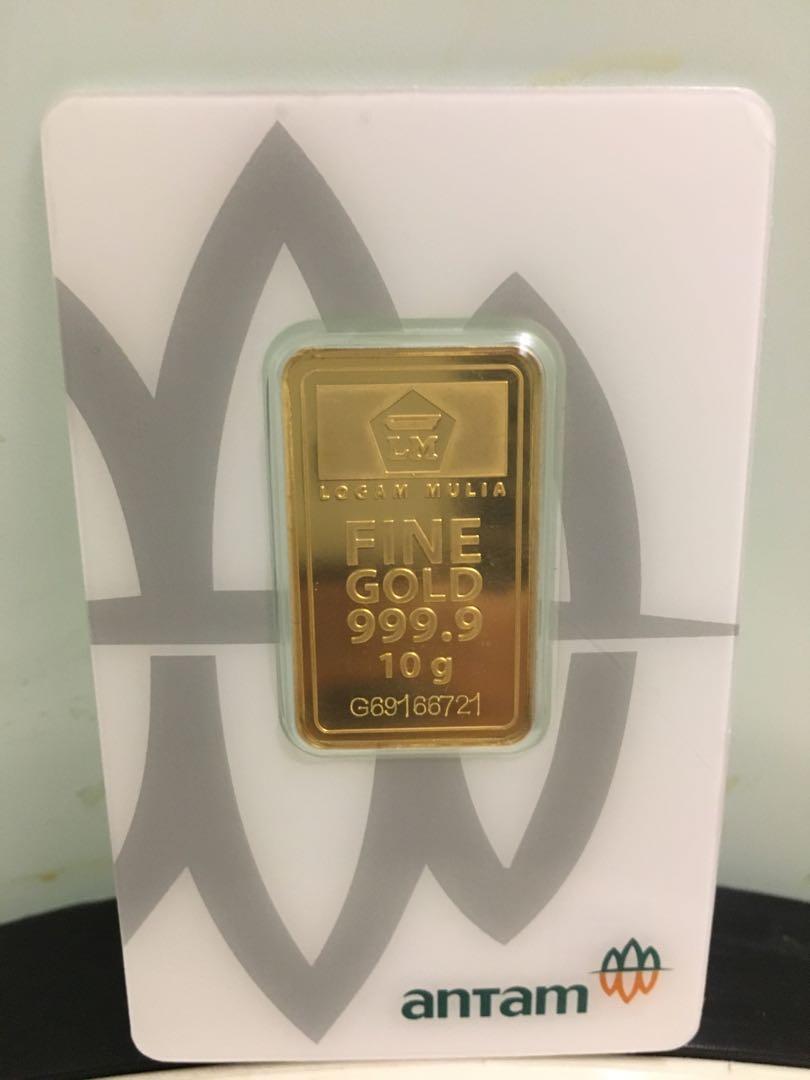 Logam Mulia Antam 10 gram Press CertiEye 2019 Goldbar Emas Batangan