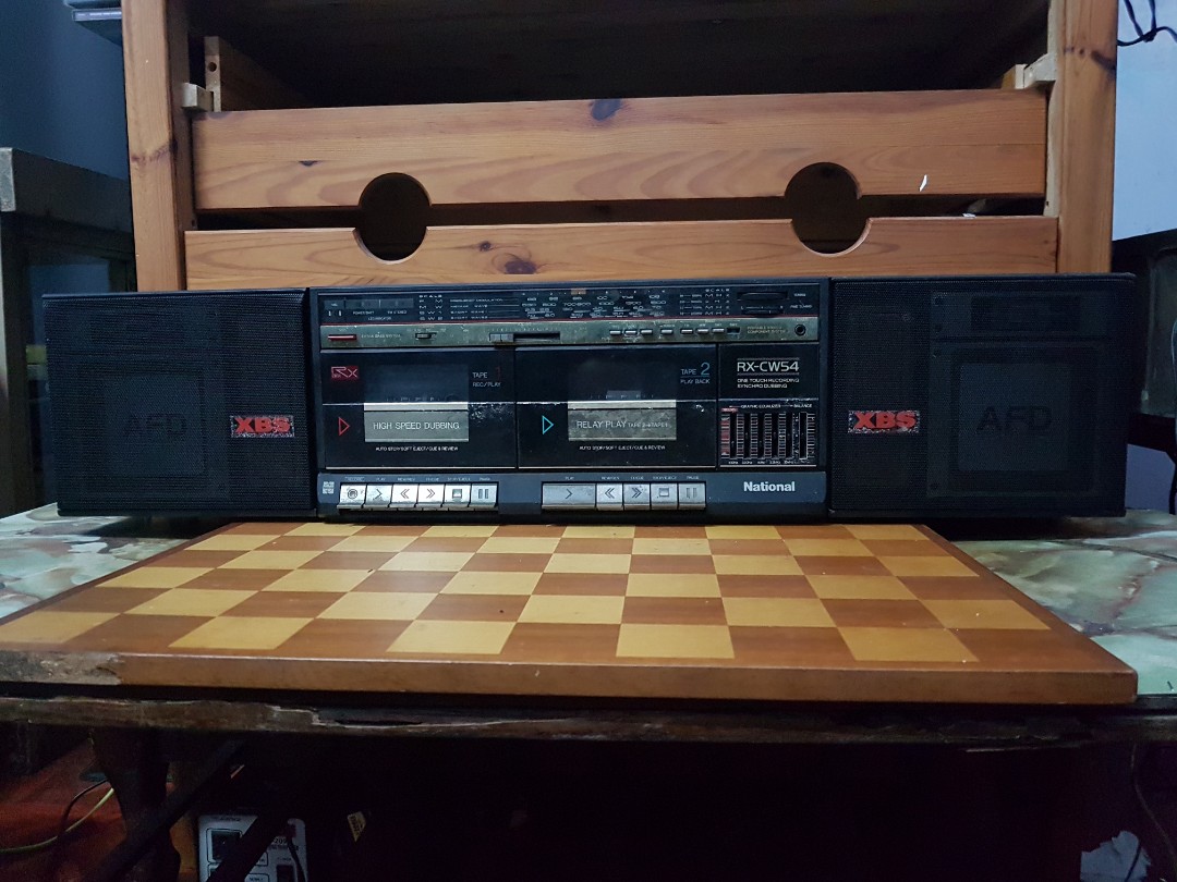 National Portable Stereo Radio Double Cassette Recorder (RXCW54