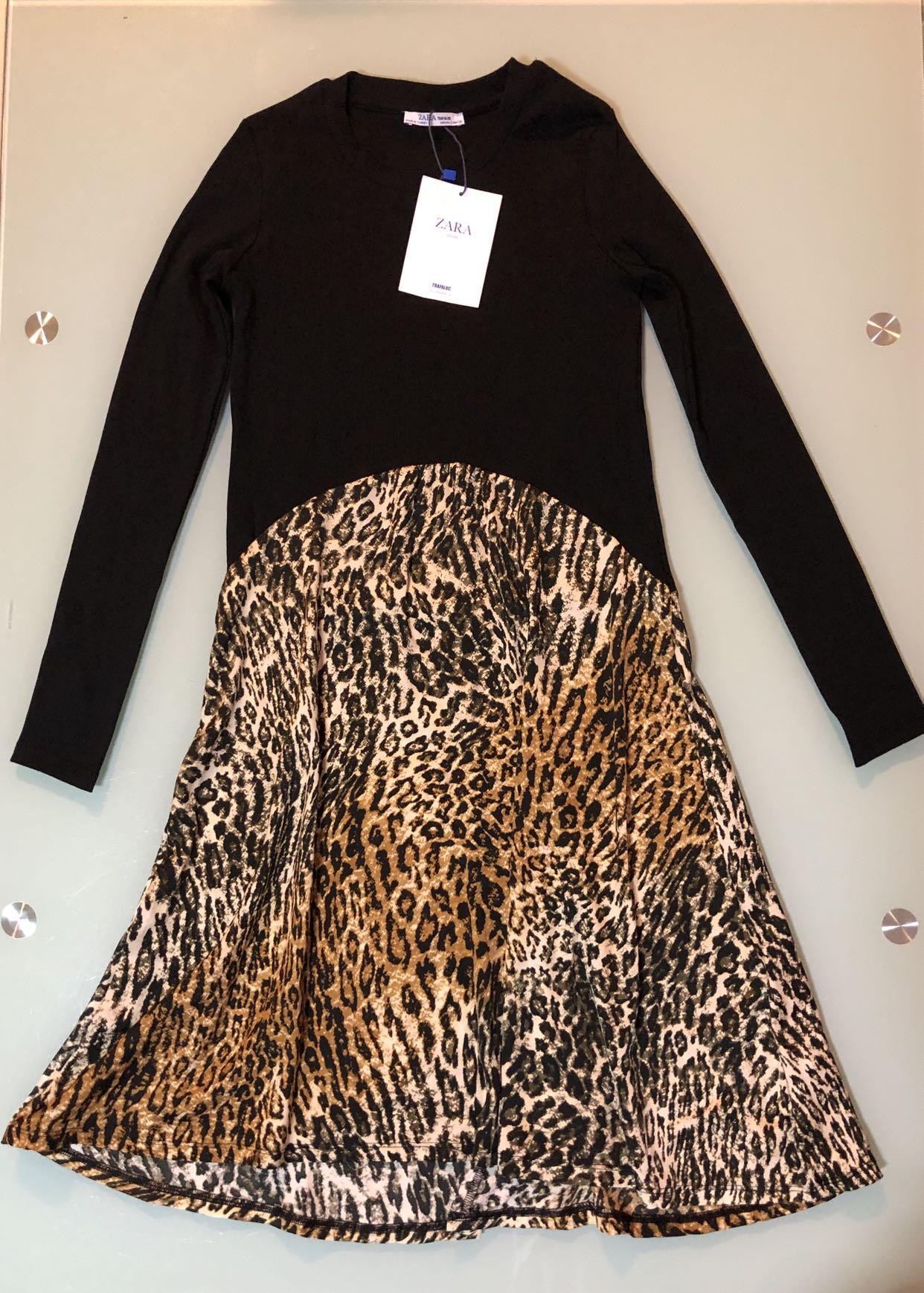zara long leopard dress