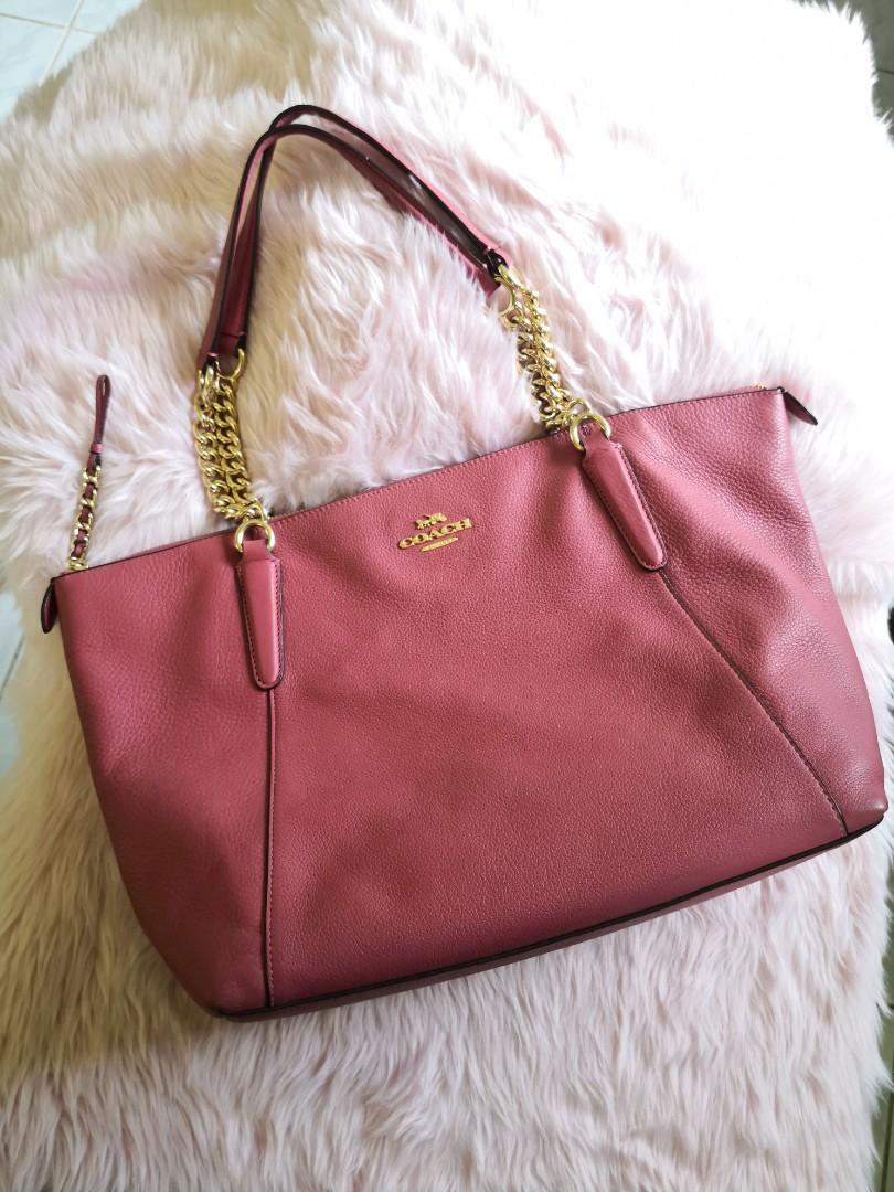 ORGINAL COACH AVA GOLD CHAIN TOTE BAG