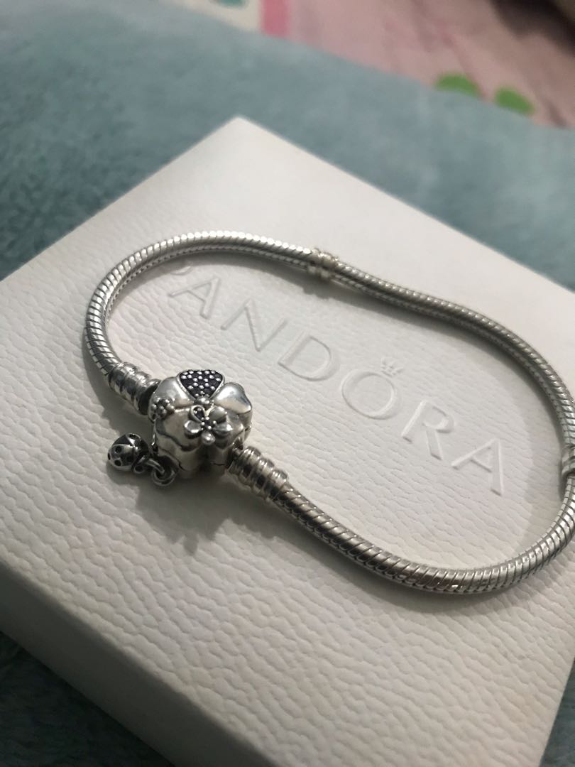 Pandora Moment Silver Bracelet Wildflower Meadow Clasp