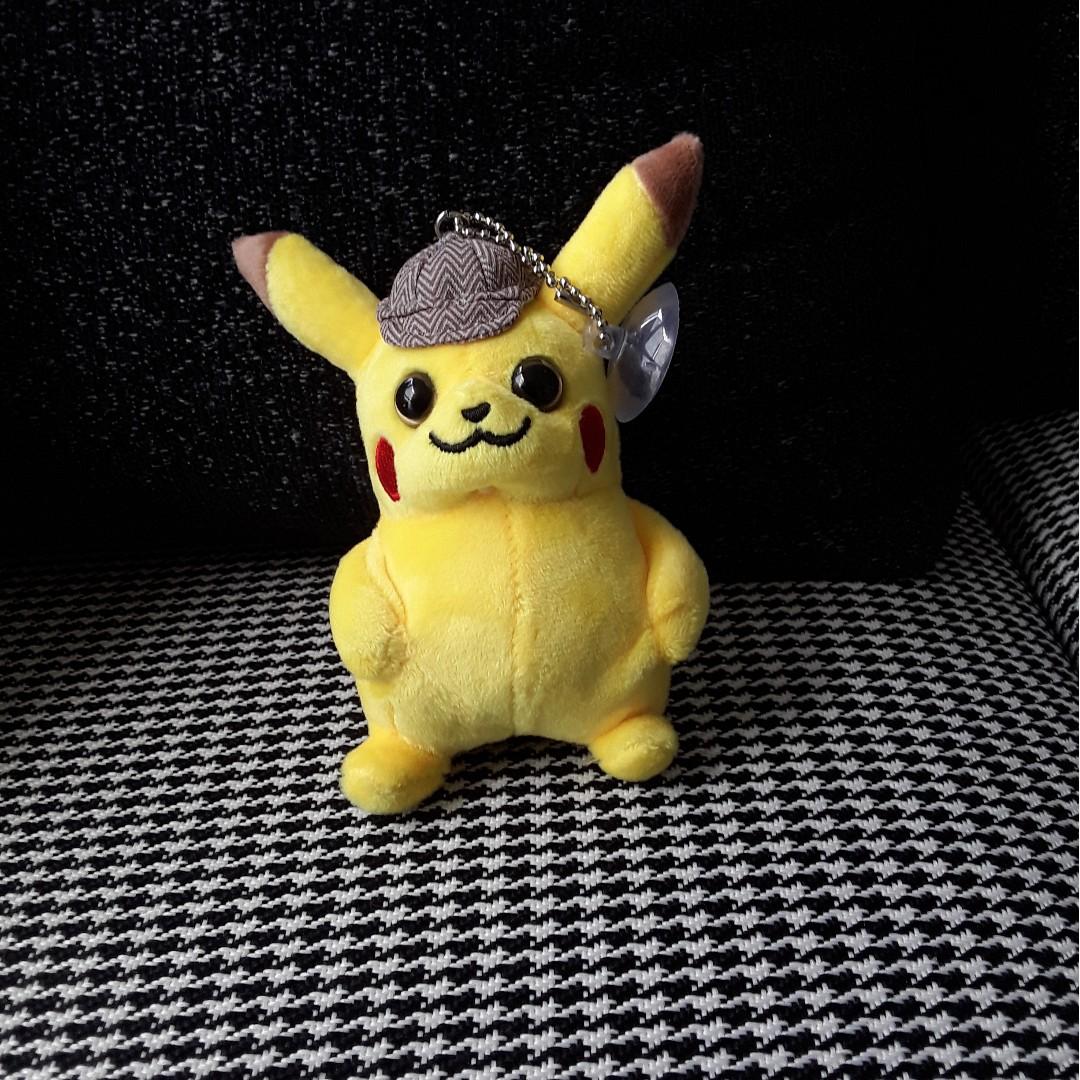 detective pikachu plush keychain