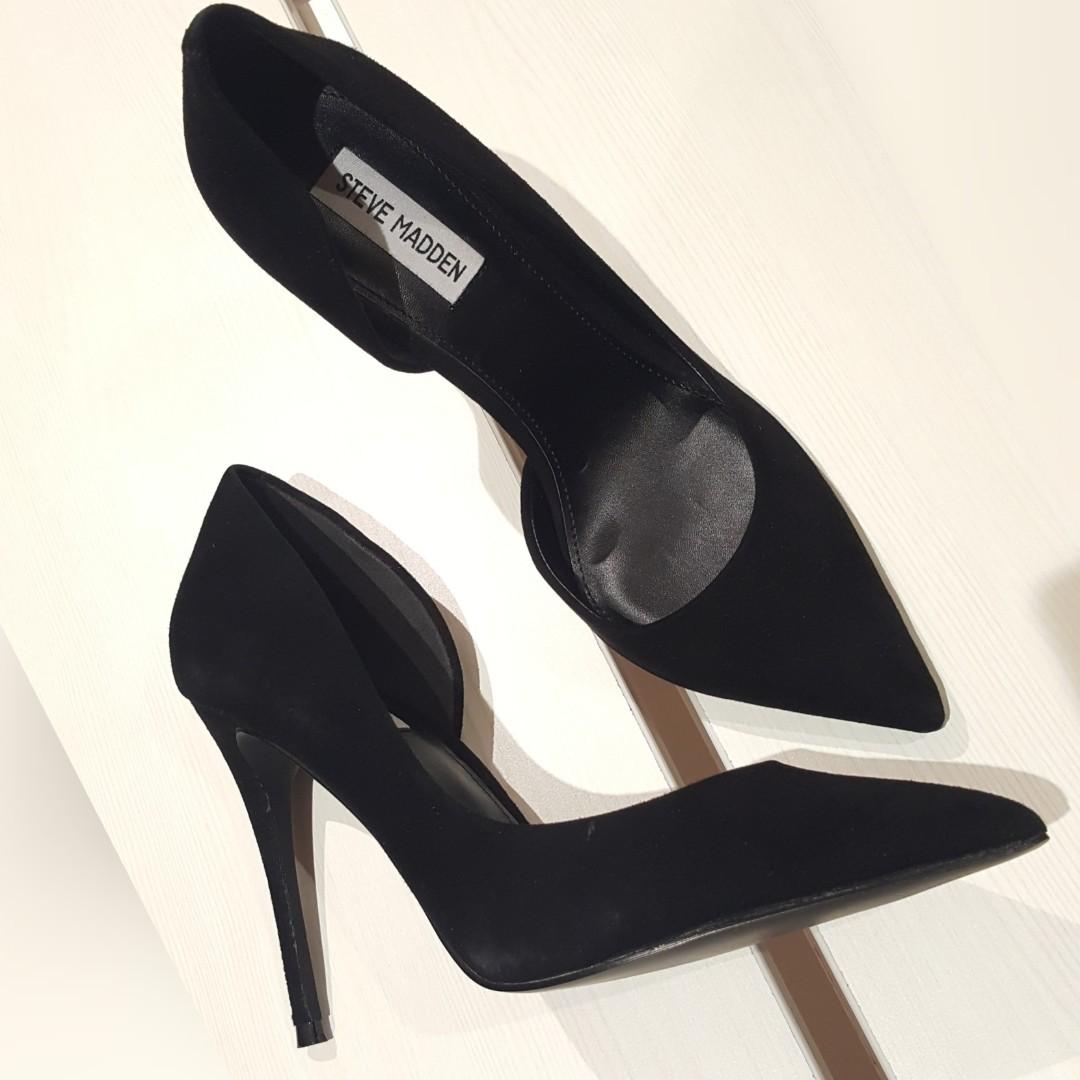 PROMO NEW STEVE MADDEN Felicity black suede Fesyen Wanita