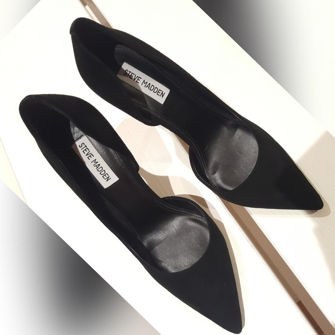 PROMO NEW STEVE MADDEN Felicity black suede Fesyen Wanita