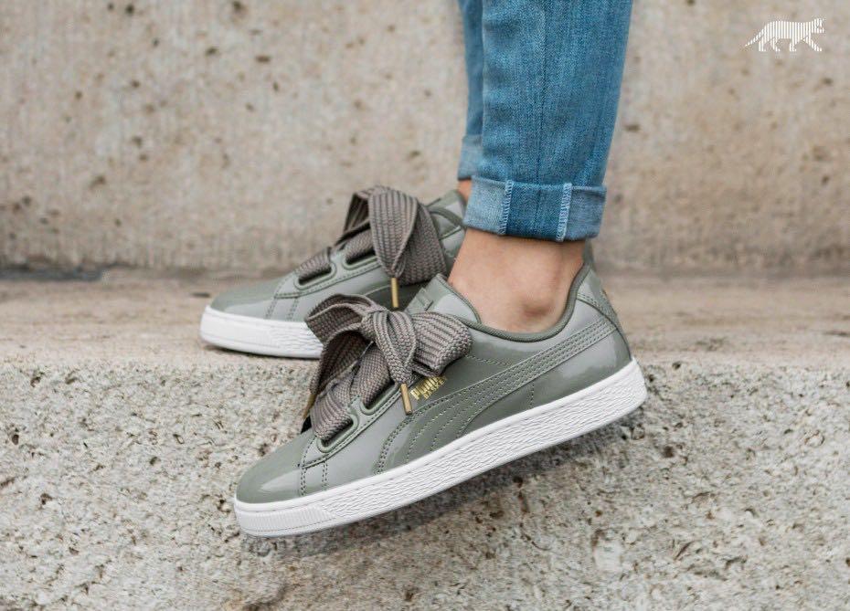 Puma basket heart green outlet