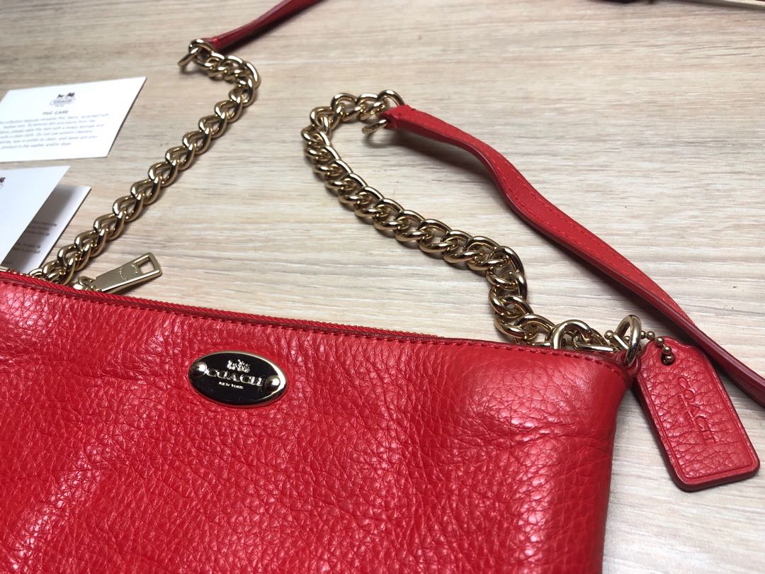 orange coach purse