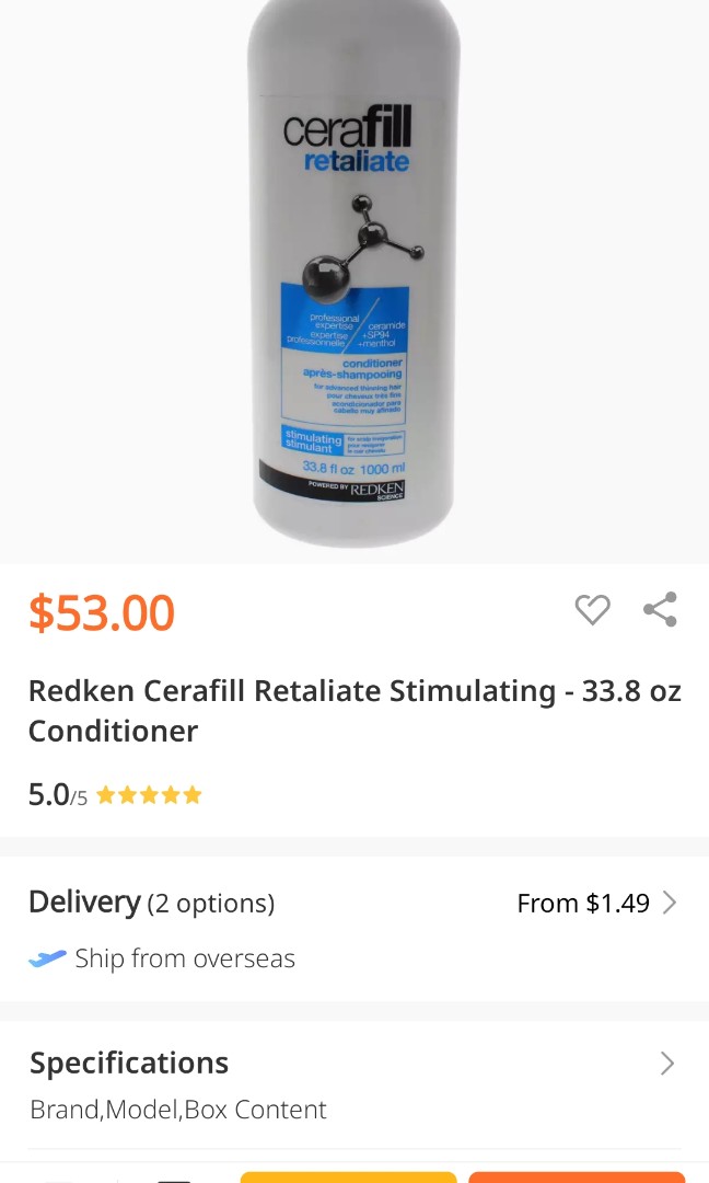 Redken Cerafill Retaliate Conditioner 33 8 Oz Health Beauty Hair Care On Carousell