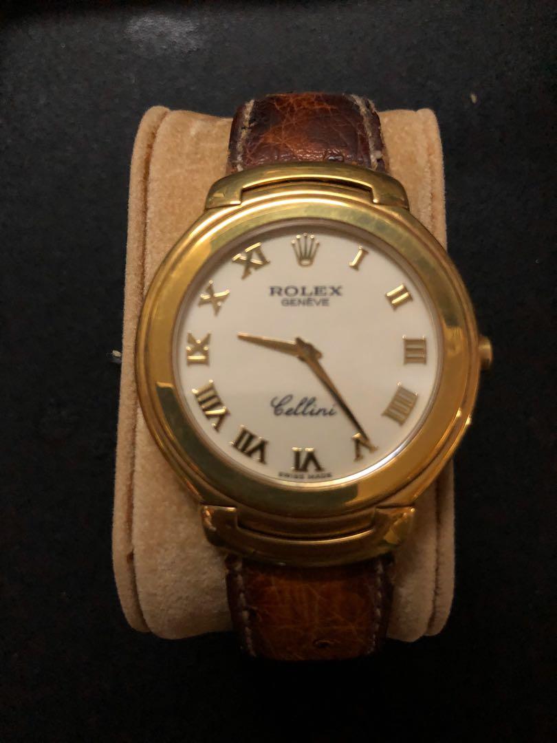Rolex Cellini 18 ct Gold Men Watch (Category: Luxury Watches) located in Makati City. Submitted by olxph_323618876 (Listing ID 255348665, Image 1). Description: Pre-owned Rolex Cellini 18 Cr gold men watch. Excellent condition..