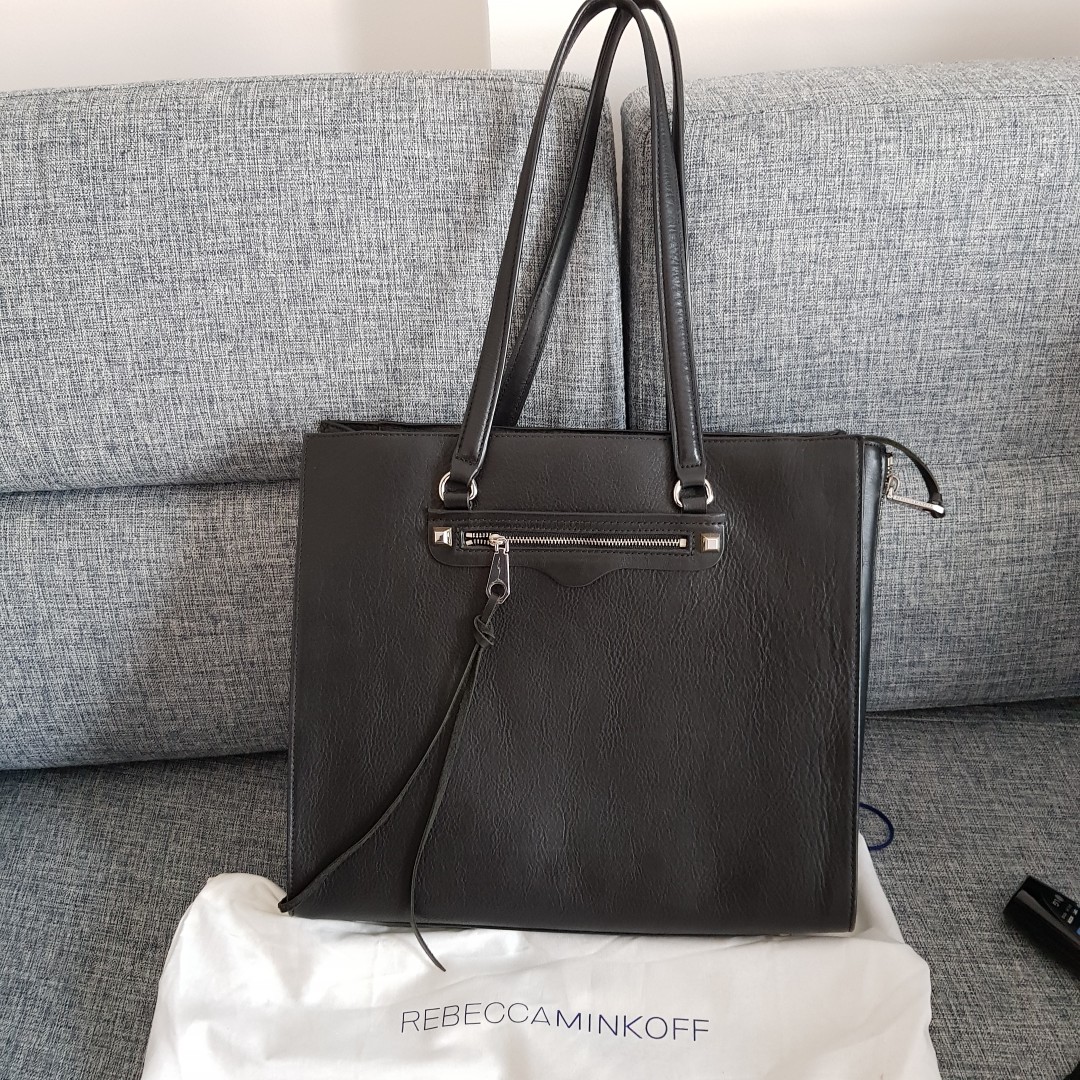 rebecca minkoff regan always on side zip leather tote