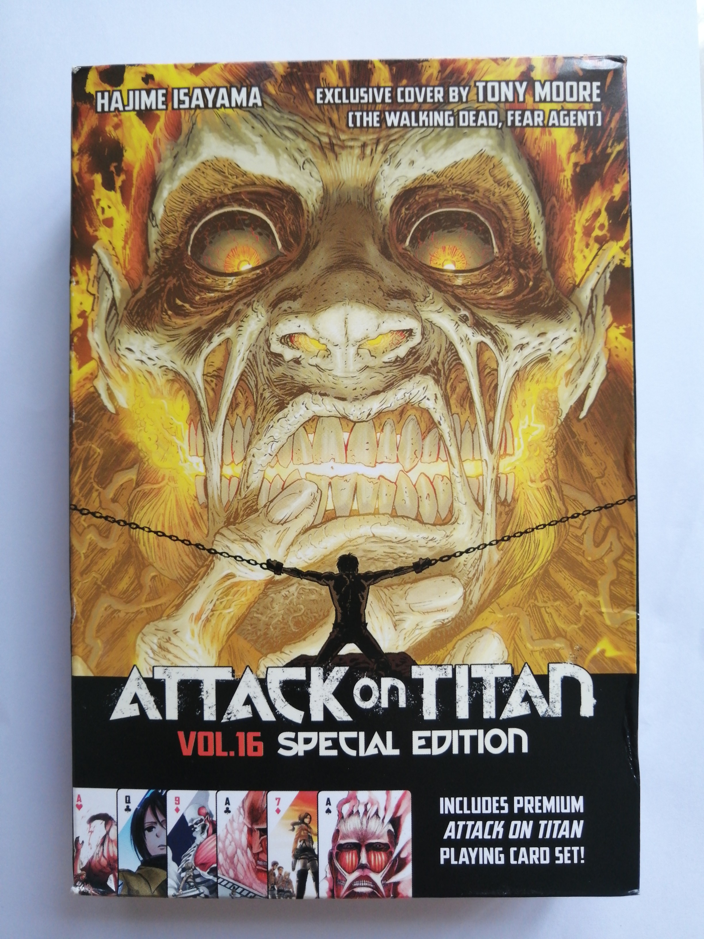 Special Edition Attack On Titan Vol 16 Comes With Premium Aot Playing Card Set Books Stationery Comics Manga On Carousell