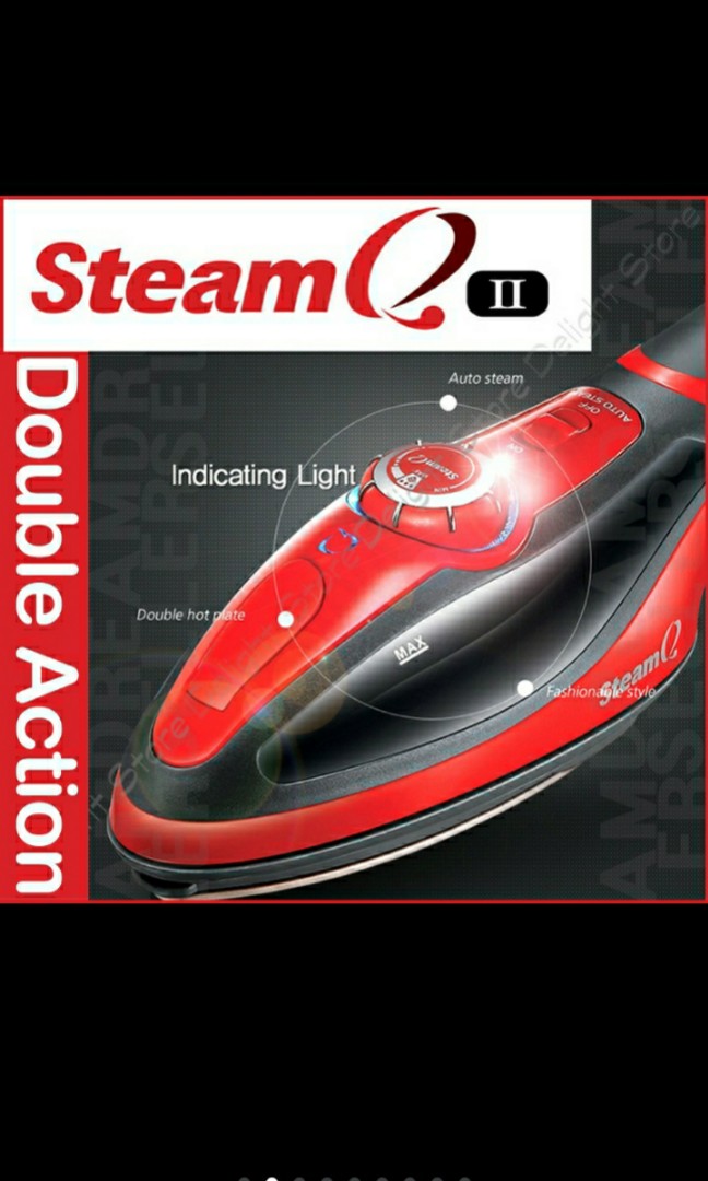 Steam Q II Korea Double Action Iron Steamer, TV & Home Appliances