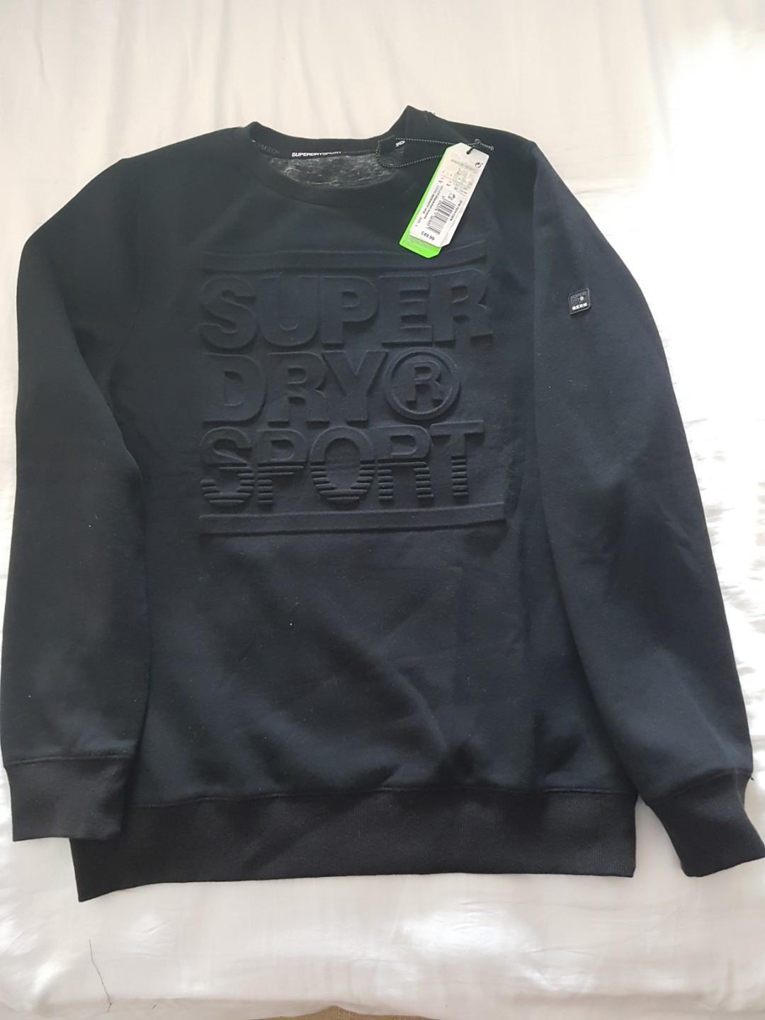 Superdry black sweatshirt cheap