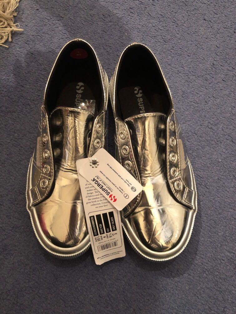 superga silver 37