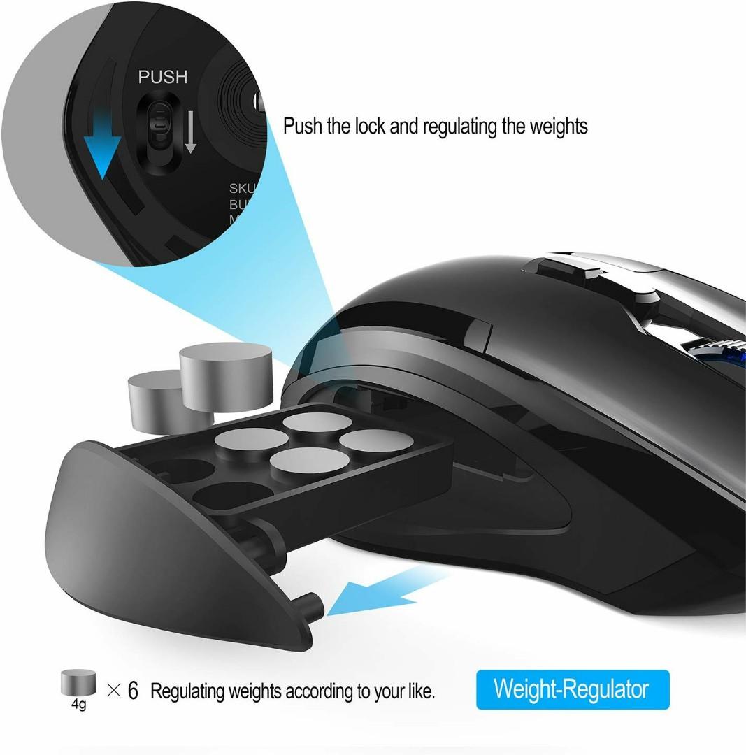 M009 Gaming Mouse with 16400 DPI, Wired RGB LED Backlit Computer Mice, Computers & Tech