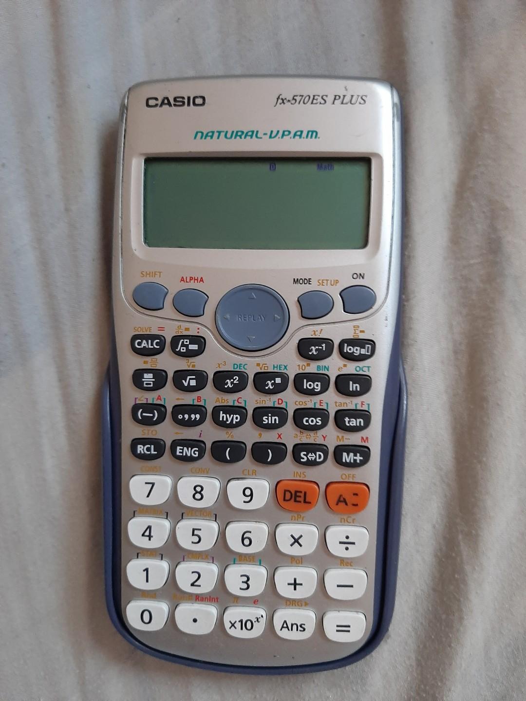 Used CASIO fx 570 es plus, Computers \u0026 Tech, Office \u0026 Business Technology  on Carousell