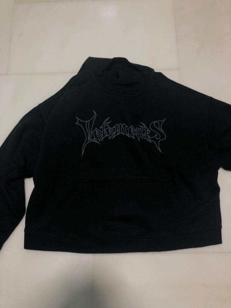 Vetements black best sale metal hoodie