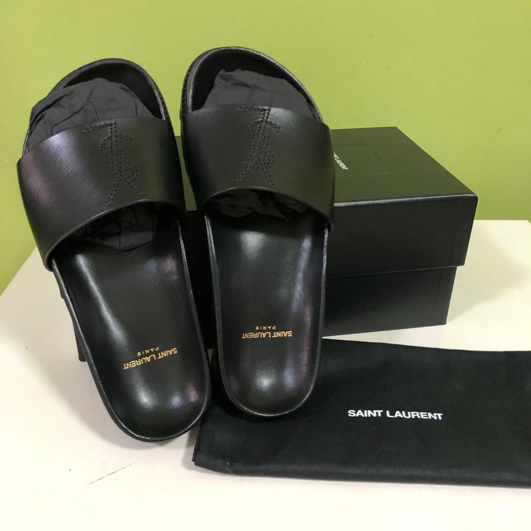 YSL Jimmy Leather Slides