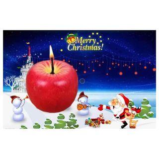 Christmas Creative Gift Artificial Apple Shape Candles Wedding Party Decoration.