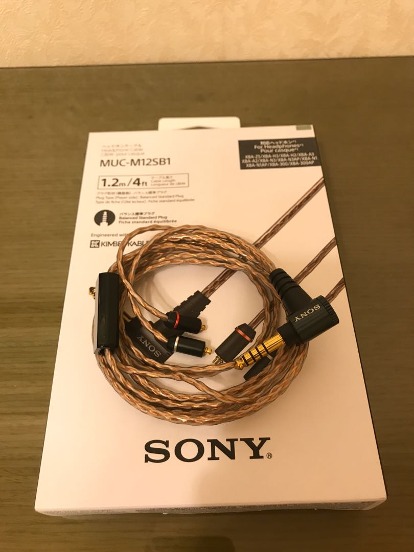 耳機升級線Sony 4.4mm MMCX平衡線(Kimber Kable) MUC-M12SB1, 音響器材