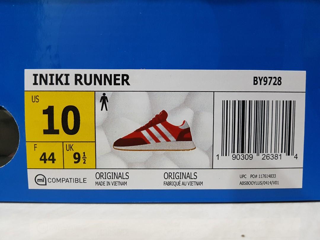 Adidas iniki runner red white sales