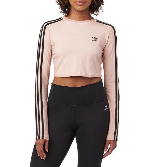 adidas pink long sleeve top