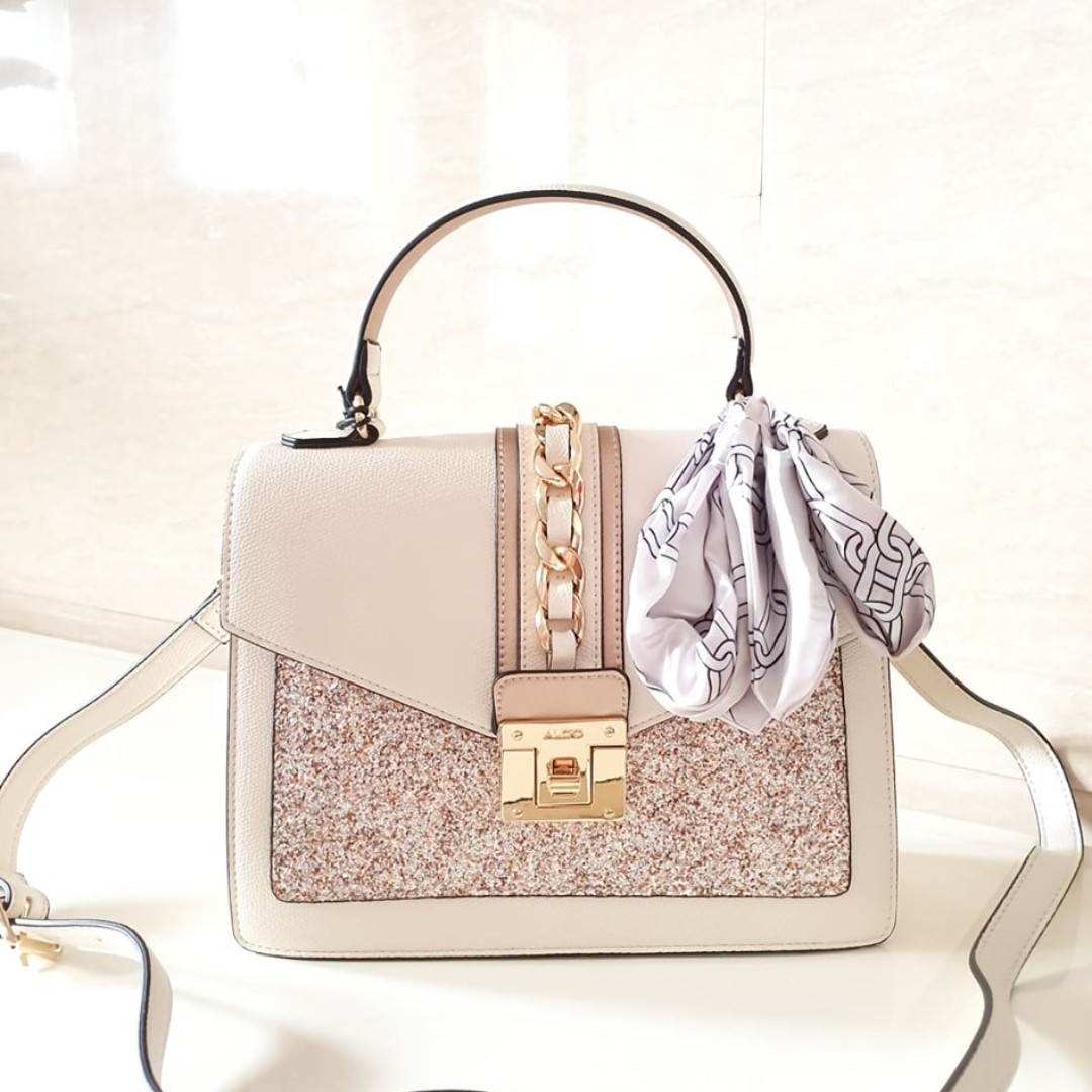 Aldo Glenda Colorblock Top Handle Glitter Crossbody Bag