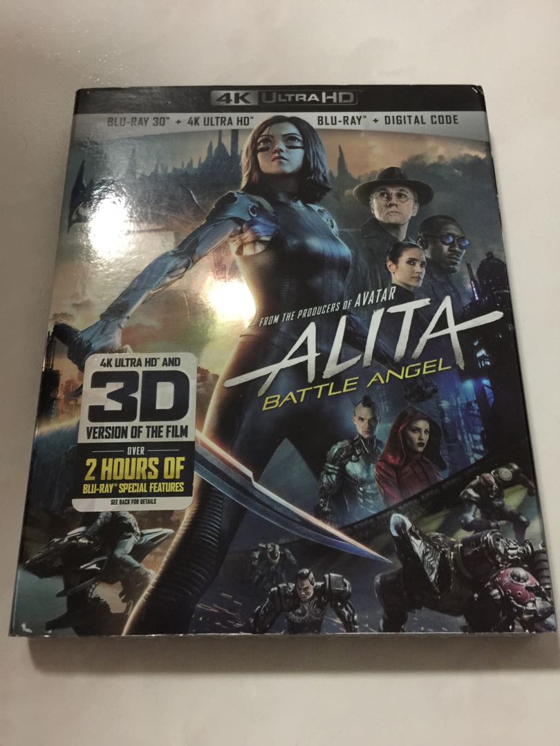Alita Battle Angel 4k Uhd 3d 2d Bluray With Slipcover Music