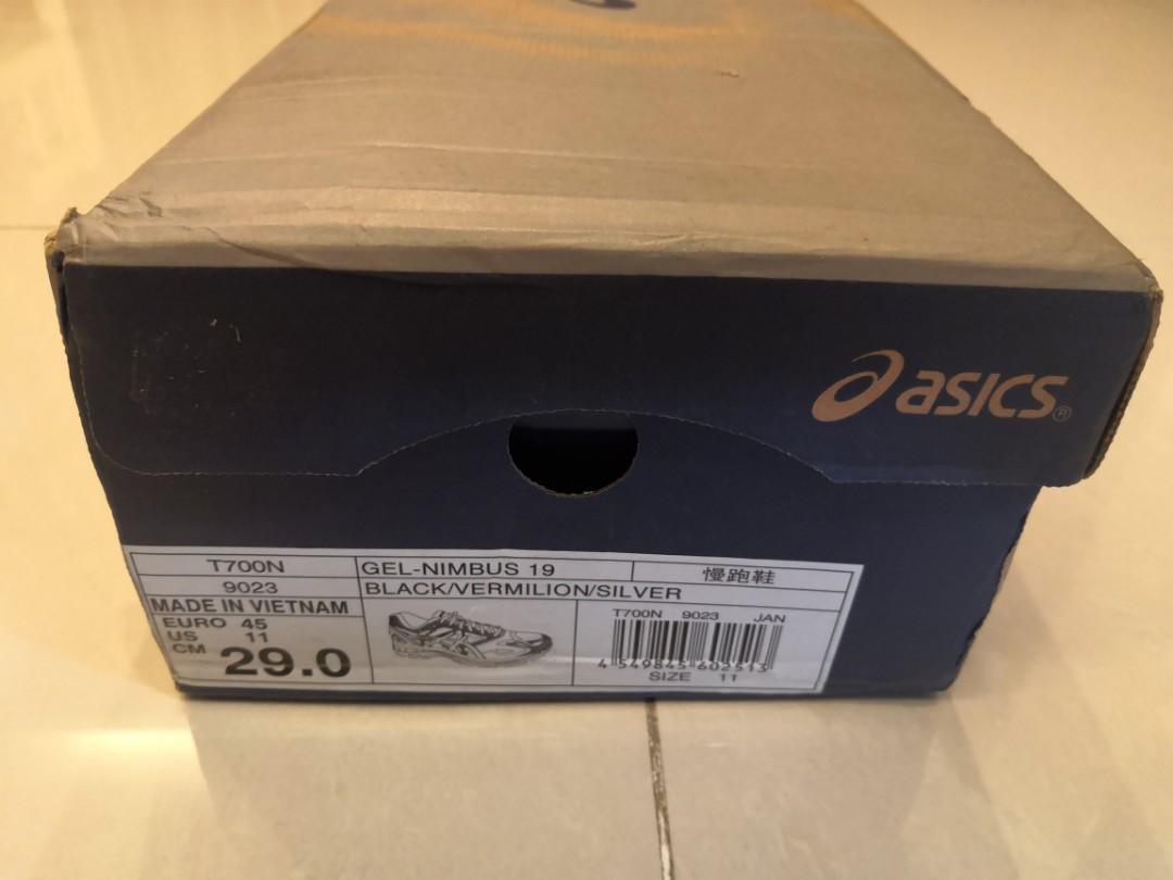 Asics gel-nimbus 19 black/vermilion/silver online