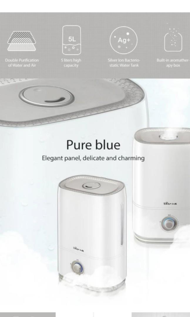BEAR HUMIDIFIER & WATER AIR PURIFIER 5L PURIFICATION AROMA DIFFUSER