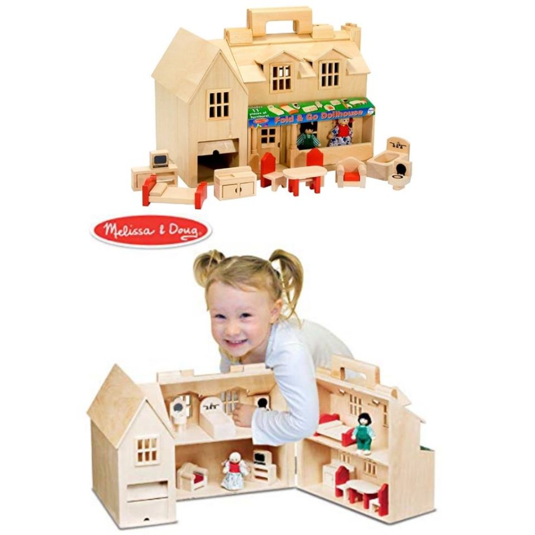 Melissa and doug dollhouse top fold and go