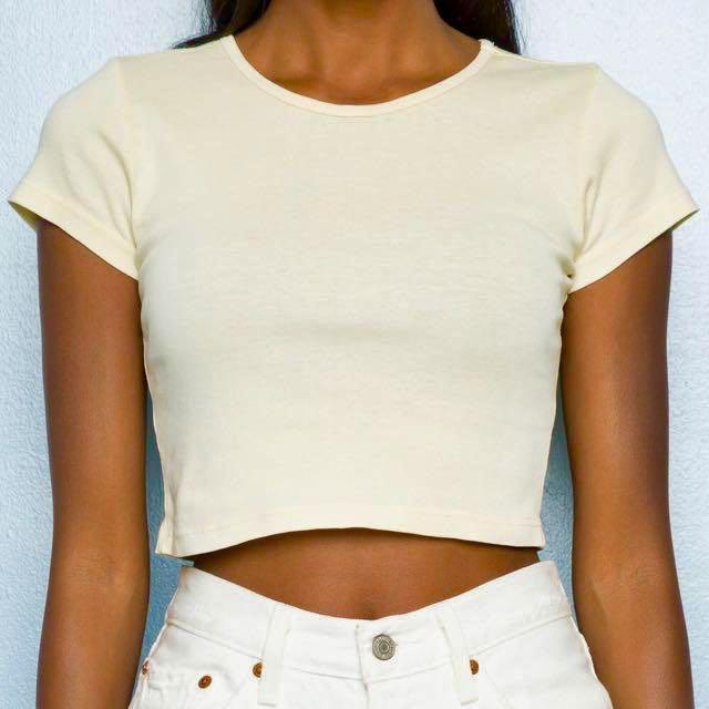 Brandy melville yellow crop top clearance