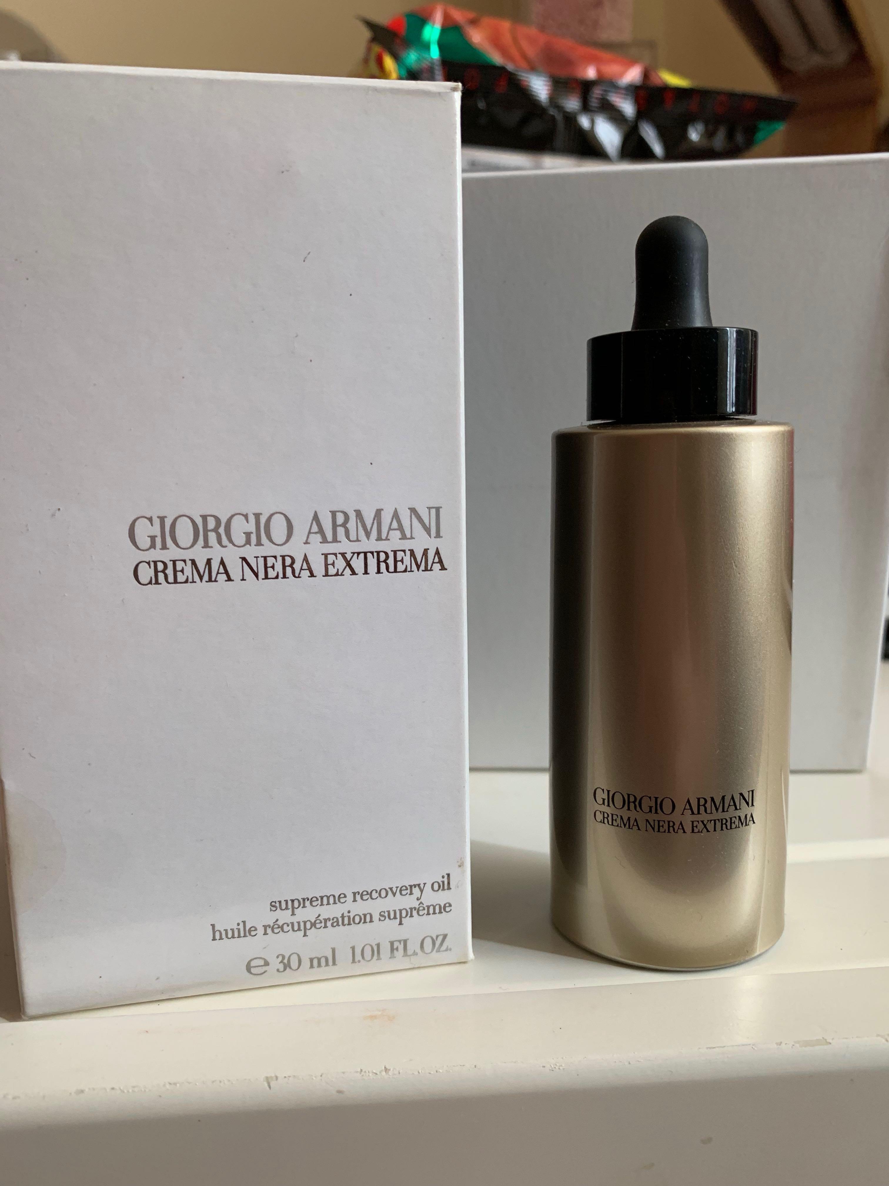 Giorgio Armani Crema Nera Extrema supreme recovery oil 再生修護油, 美容＆化妝品,  健康及美容- 皮膚護理, 面部- 面部護理- Carousell