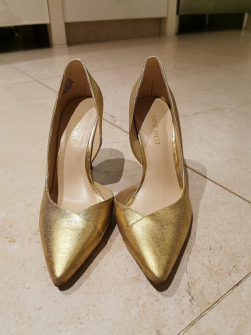 Gold Heels, Women's Fashion, Shoes 