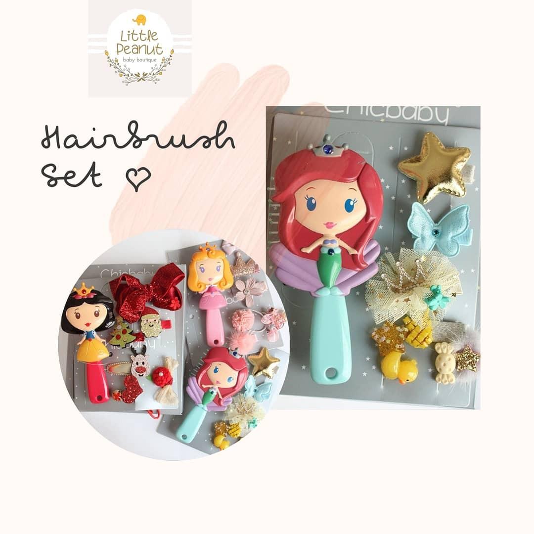 Hairbrush Set (Category: Baby Toiletries & Grooming) located in Marikina City. Submitted by grix08 (Listing ID 255504266, Image 1). Description: Available in 7 different sets: Set A: Ariel Set B: Belle Set C: Aurora Set D: Mermaid Set E: Frozen (side) Set F: Snow White Set G: Frozen (front) Available for pre-order ETA 2-3 weeks #giftideas #babygiftideas #babygiftideasph #hairbrush #babyaccessoriesph #hairaccessories #babysaleph #saleph #littlepea