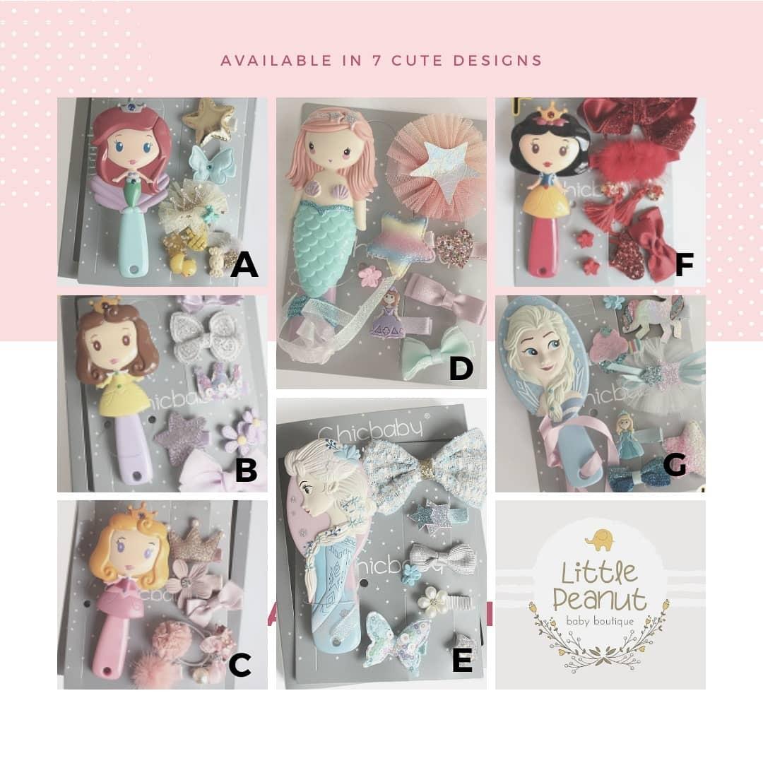 Hairbrush Set (Category: Baby Toiletries & Grooming) located in Marikina City. Submitted by grix08 (Listing ID 255504266, Image 3). Description: Available in 7 different sets: Set A: Ariel Set B: Belle Set C: Aurora Set D: Mermaid Set E: Frozen (side) Set F: Snow White Set G: Frozen (front) Available for pre-order ETA 2-3 weeks #giftideas #babygiftideas #babygiftideasph #hairbrush #babyaccessoriesph #hairaccessories #babysaleph #saleph #littlepea