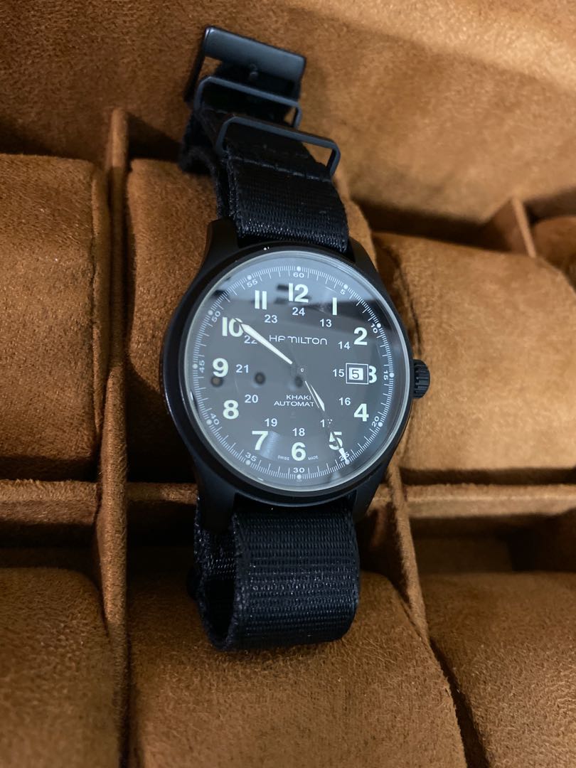Hamilton Khaki Field Titanium Auto Watch Men S Fashion Watches On Carousell