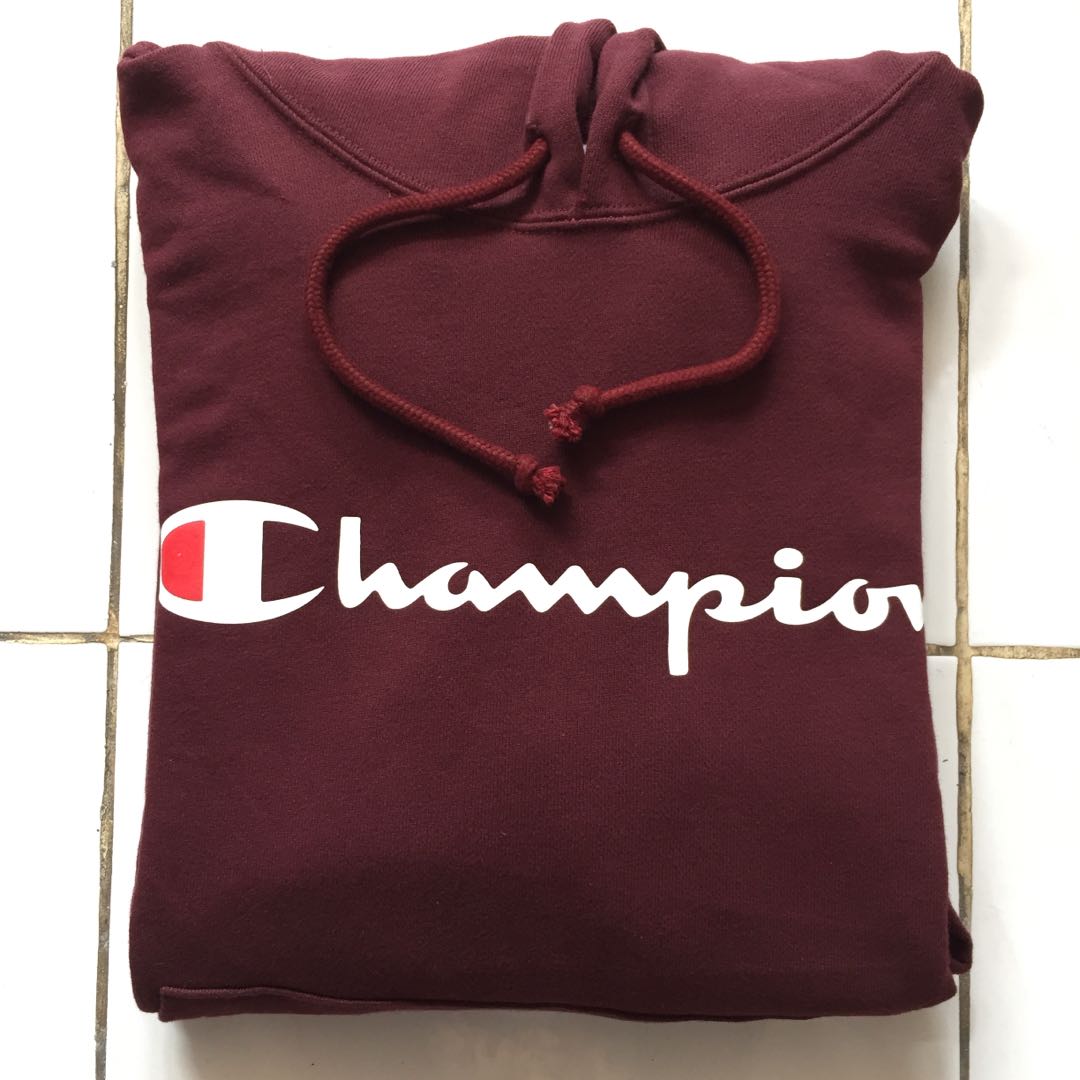 Hoodie Champion Script Maroon size M