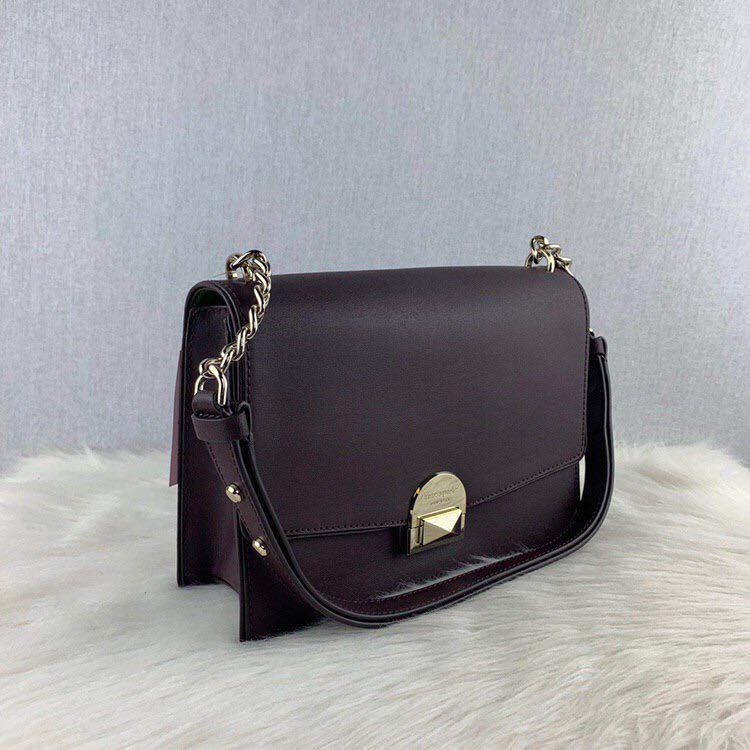 Kate Spade Neve Medium Convertible Flap Shoulder in Chocolate Cherry