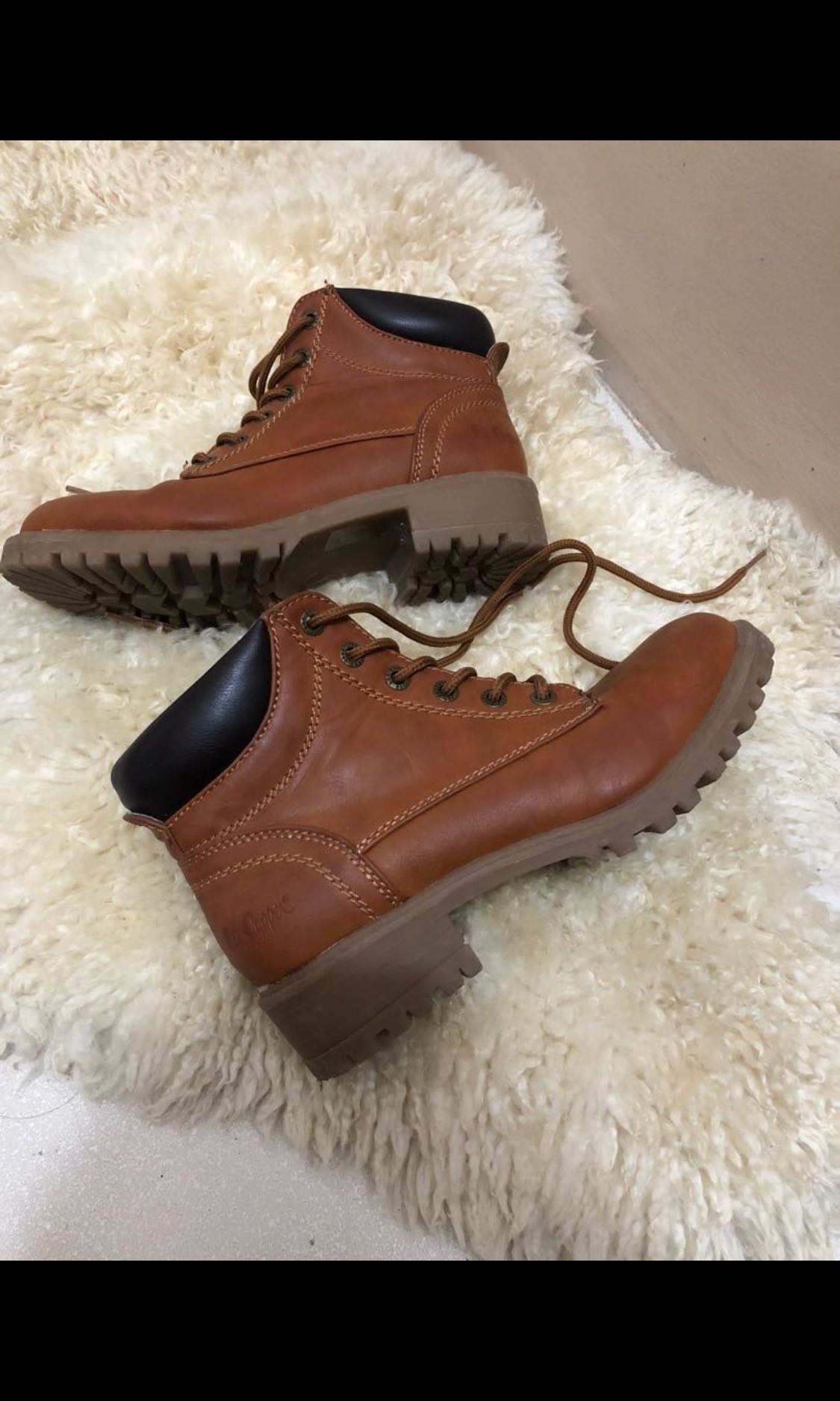 lee cooper brown boots