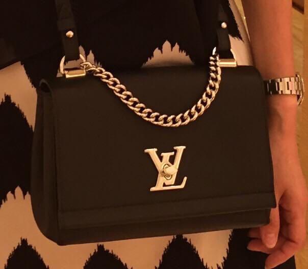 Louis Vuitton, Bags, Louis Vuitton Lock Me 2 Bb Shoulder Bag M522 Calf  Ruby Silver Hardware 2way