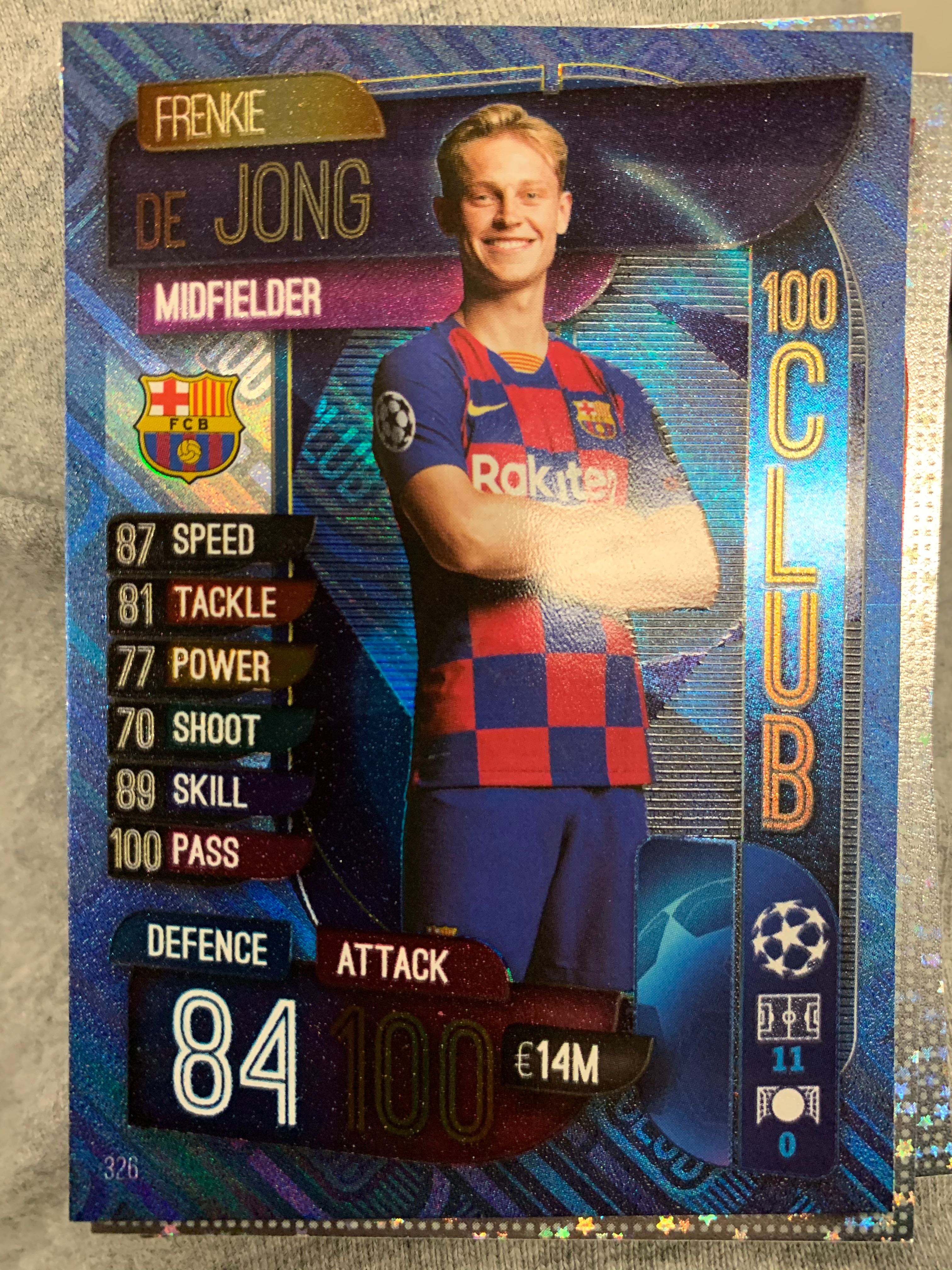 Match Attax 19 20 Frenkie De Jong 100 Club Toys Games Board Games Cards On Carousell
