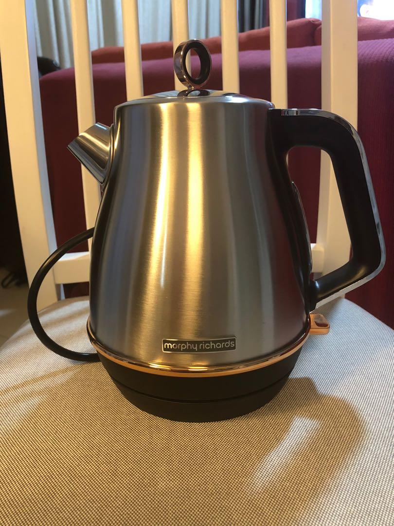 morphy richards evoke jug kettle white rose gold