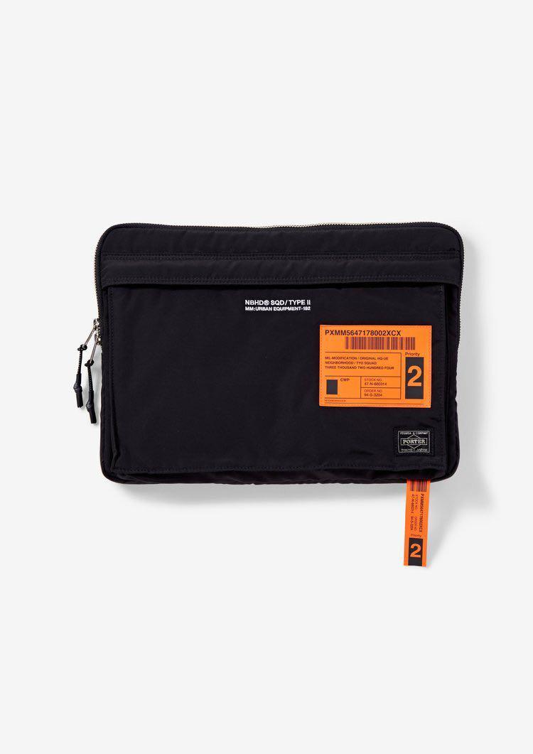 NEIGHBORHOOD × PORTER ケース Neighborhood X Porter Laptop Case, Men's Fashion, Bags, Belt bags