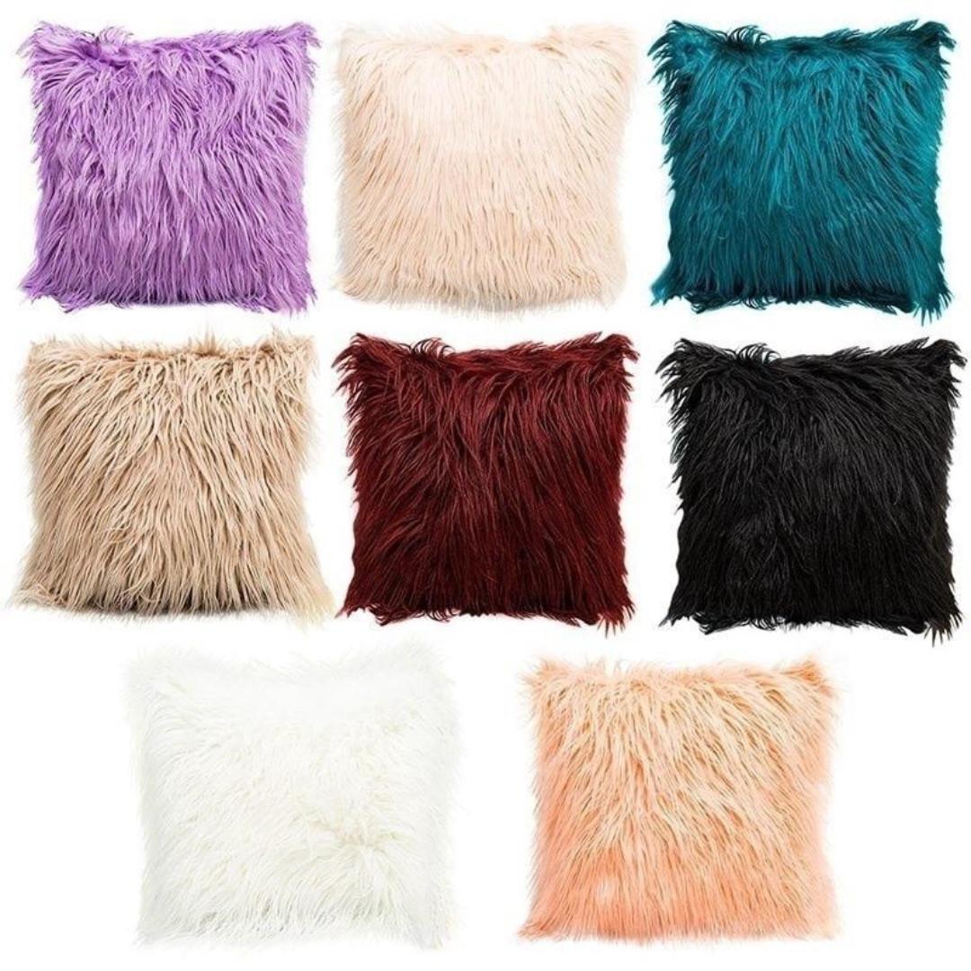 New Soft Fur Plush Pillow Cases Fashion Home Decor Sofa Cushion Cover Send From Overseas Furniture Others On Carousell