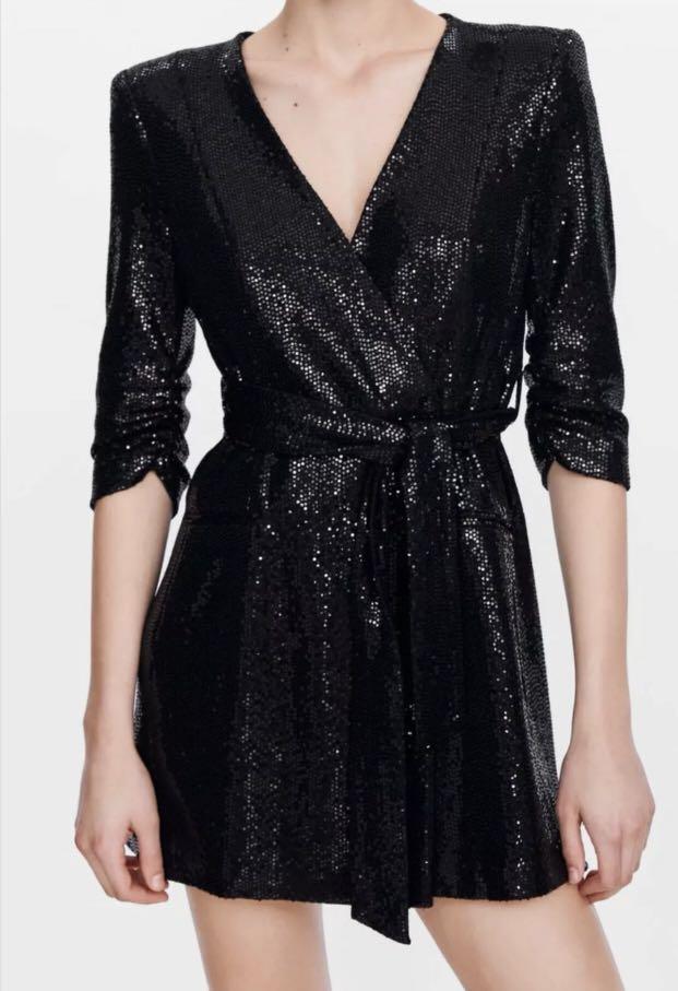 shimmer blazer dress