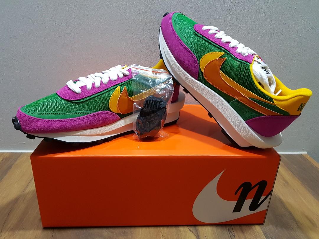 Nike sacai ld waffle pine green store
