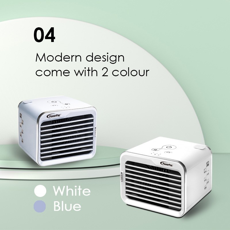 PowerPac portable mini air cooler. Humidifier, desk, and table air