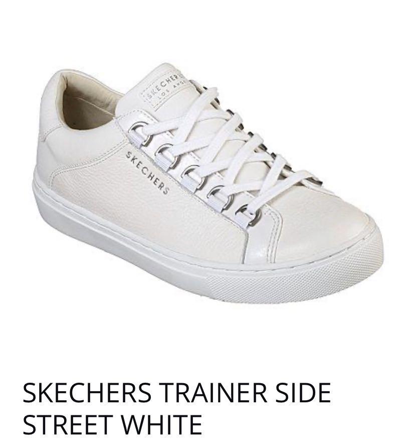 skechers white mens trainers